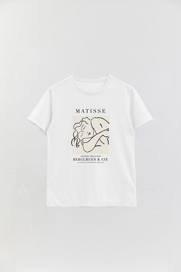 REMERA BASICA ESTAMPADA ART COLLECTION MATISSE PAPIERS