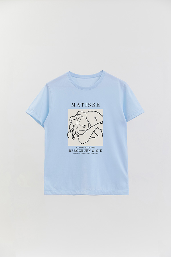 REMERA BASICA ESTAMPADA ART COLLECTION MATISSE PAPIERS