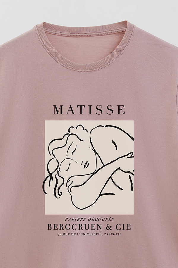 REMERA BASICA ESTAMPADA ART COLLECTION MATISSE PAPIERS