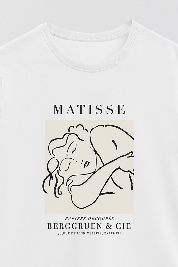 REMERA BASICA ESTAMPADA ART COLLECTION MATISSE PAPIERS