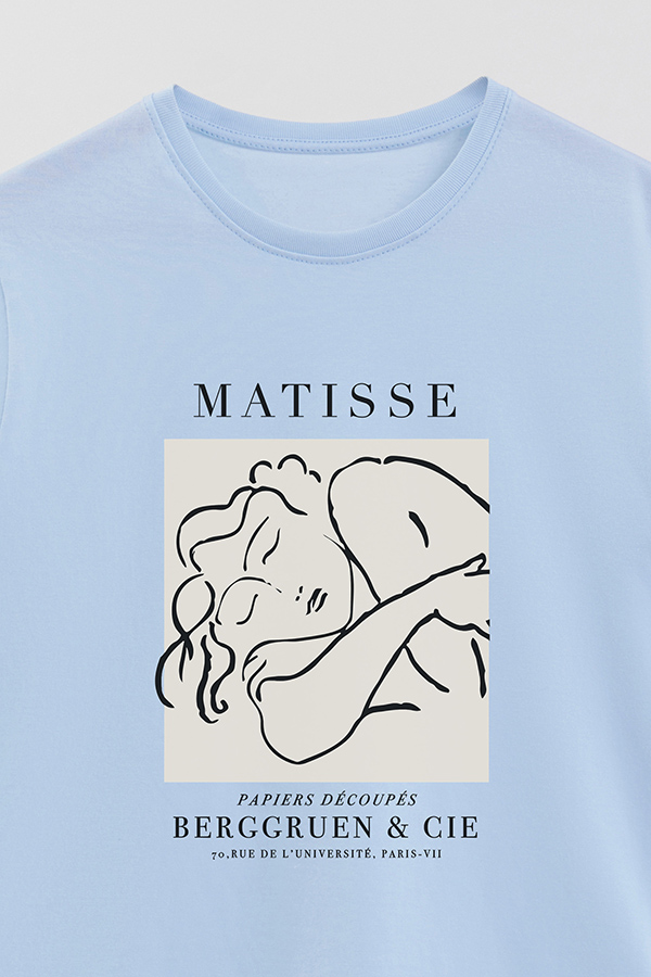REMERA BASICA ESTAMPADA ART COLLECTION MATISSE PAPIERS
