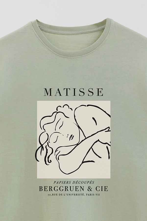 REMERA BASICA ESTAMPADA ART COLLECTION MATISSE PAPIERS