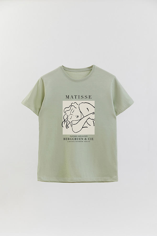 REMERA BASICA ESTAMPADA ART COLLECTION MATISSE PAPIERS