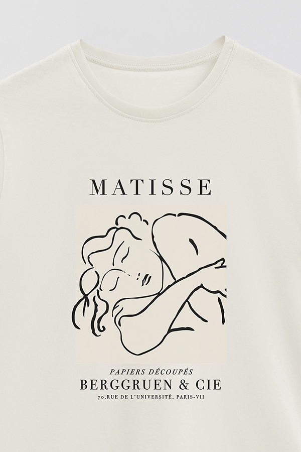 REMERA BASICA ESTAMPADA ART COLLECTION MATISSE PAPIERS