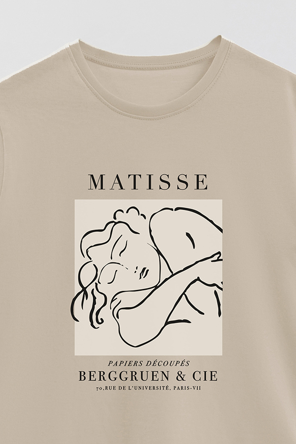 REMERA BASICA ESTAMPADA ART COLLECTION MATISSE PAPIERS