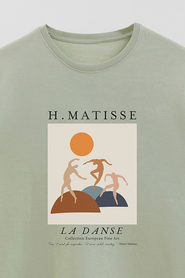 REMERA BASICA ESTAMPADA ART COLLECTION MATISSE LA DANSE