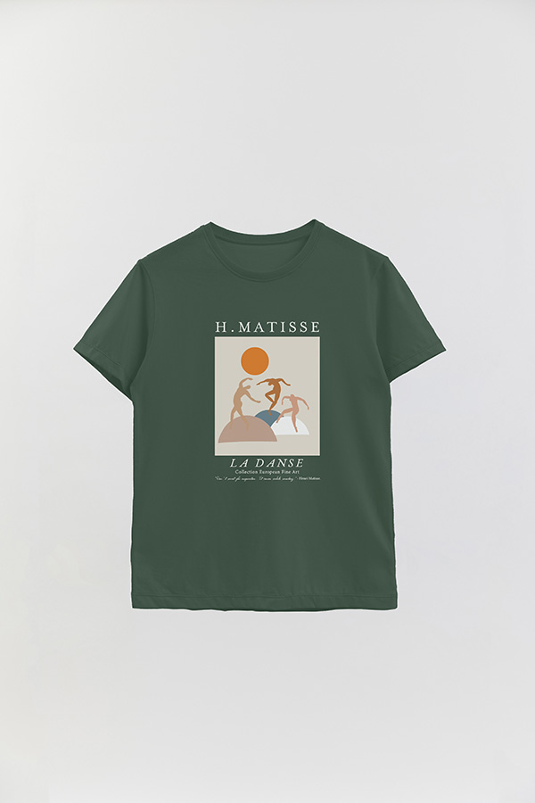 REMERA BASICA ESTAMPADA ART COLLECTION MATISSE LA DANSE