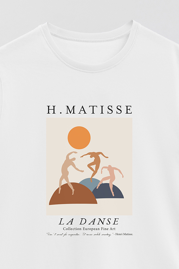 REMERA BASICA ESTAMPADA ART COLLECTION MATISSE LA DANSE