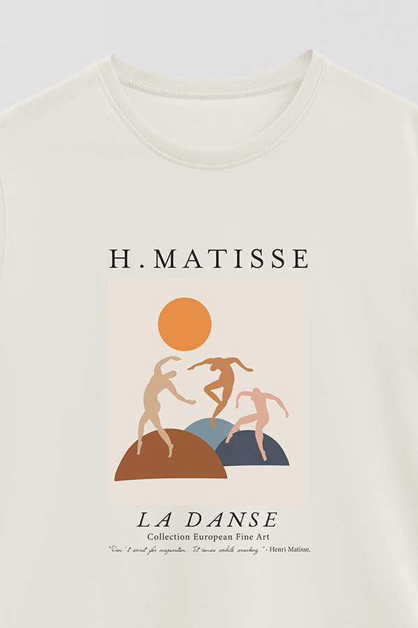 REMERA BASICA ESTAMPADA ART COLLECTION MATISSE LA DANSE