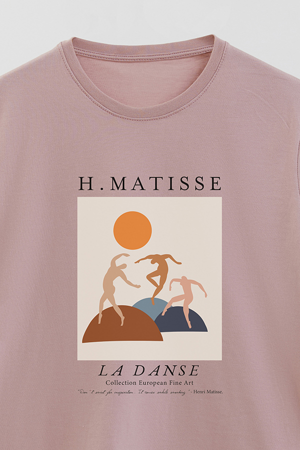 REMERA BASICA ESTAMPADA ART COLLECTION MATISSE LA DANSE