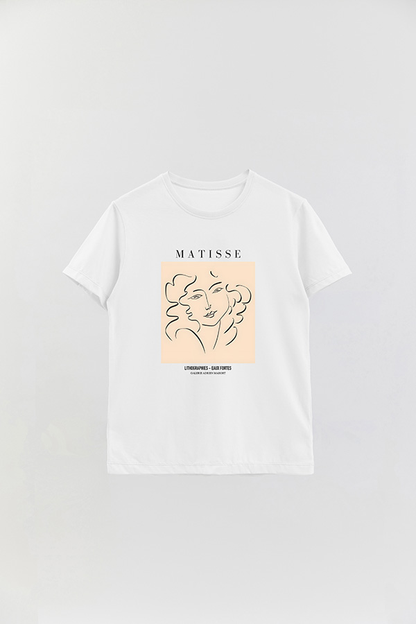 REMERA BASICA ESTAMPADA ART COLLECTION MATISSE EAUX FORTES