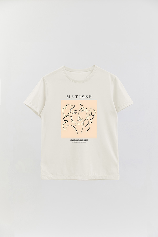 REMERA BASICA ESTAMPADA ART COLLECTION MATISSE EAUX FORTES