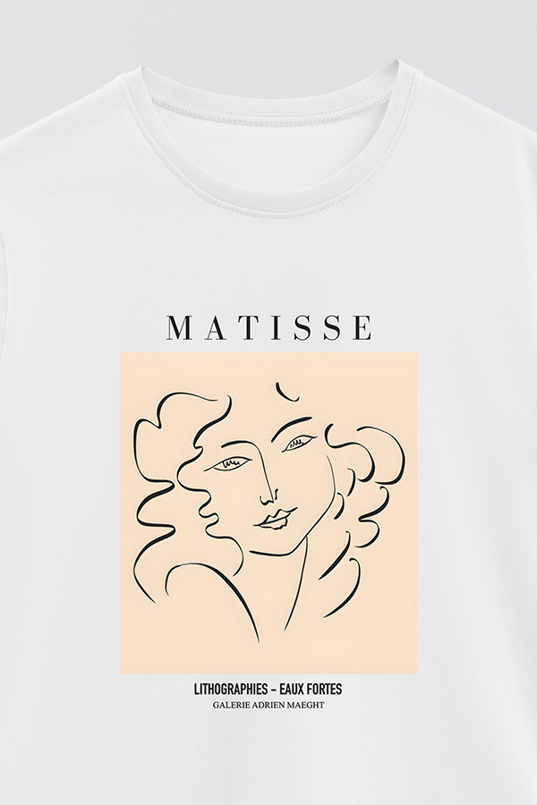 REMERA BASICA ESTAMPADA ART COLLECTION MATISSE EAUX FORTES