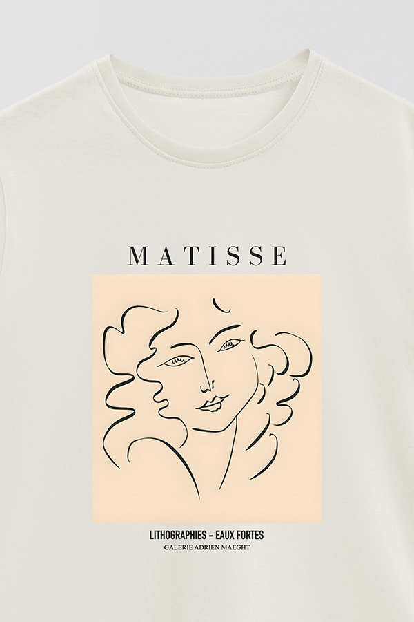 REMERA BASICA ESTAMPADA ART COLLECTION MATISSE EAUX FORTES