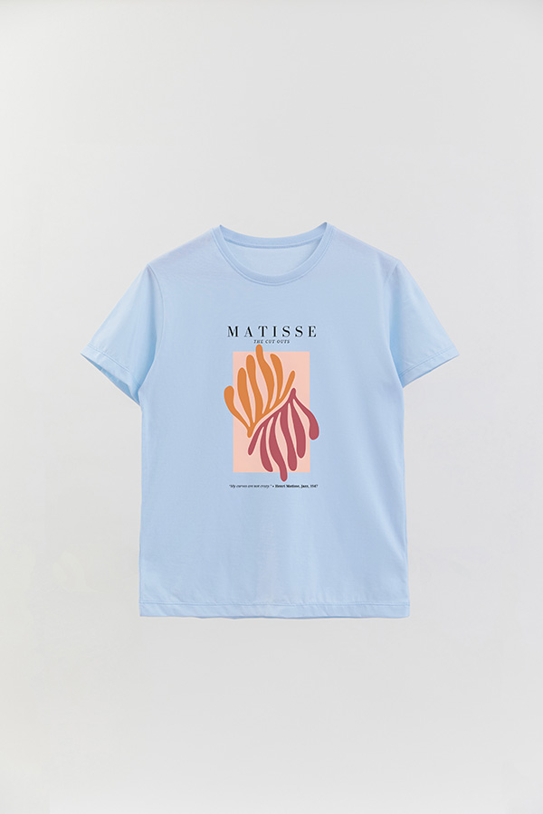 REMERA BASICA ESTAMPADA ART COLLECTION MATISSE CUT OUTS 4