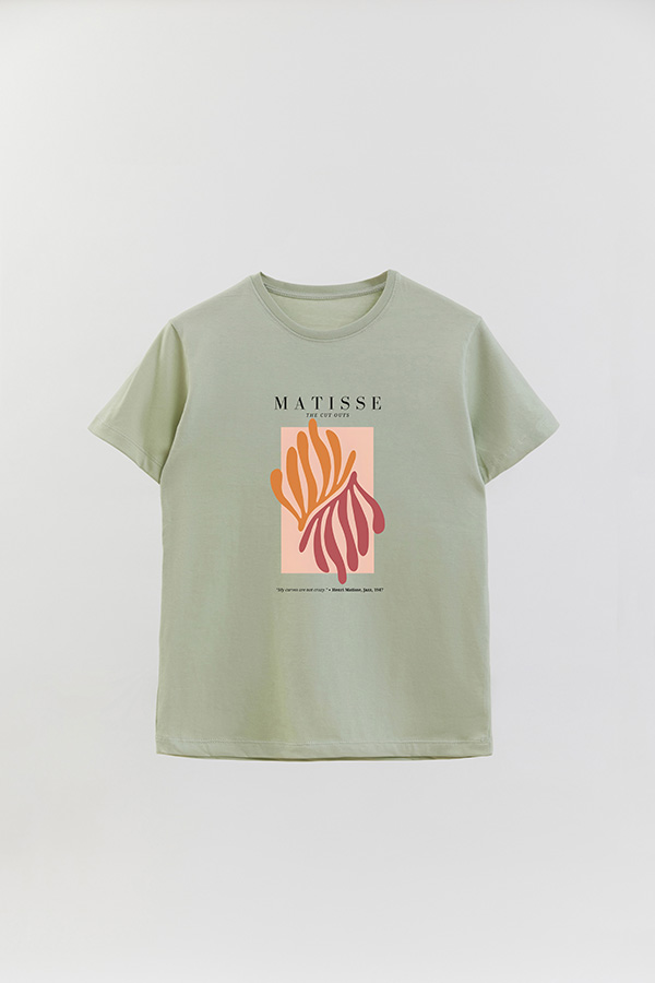 REMERA BASICA ESTAMPADA ART COLLECTION MATISSE CUT OUTS 4