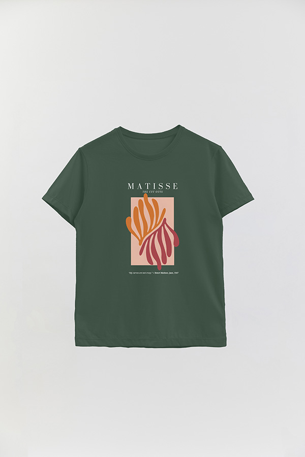 REMERA BASICA ESTAMPADA ART COLLECTION MATISSE CUT OUTS 4