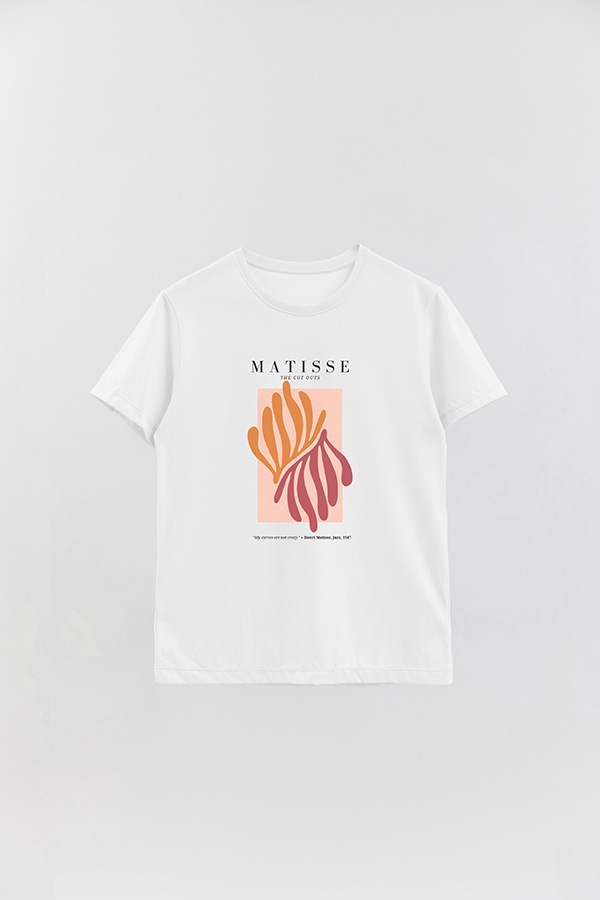 REMERA BASICA ESTAMPADA ART COLLECTION MATISSE CUT OUTS 4