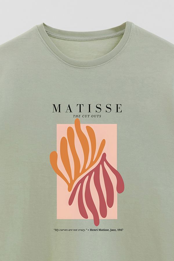 REMERA BASICA ESTAMPADA ART COLLECTION MATISSE CUT OUTS 4