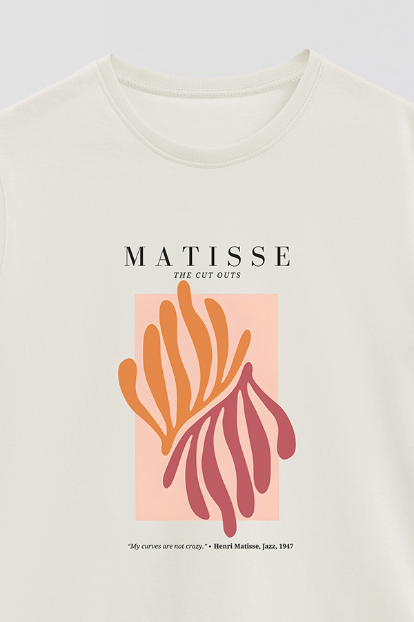 REMERA BASICA ESTAMPADA ART COLLECTION MATISSE CUT OUTS 4