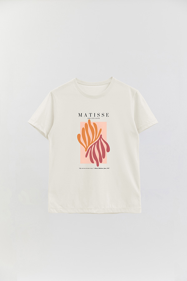 REMERA BASICA ESTAMPADA ART COLLECTION MATISSE CUT OUTS 4