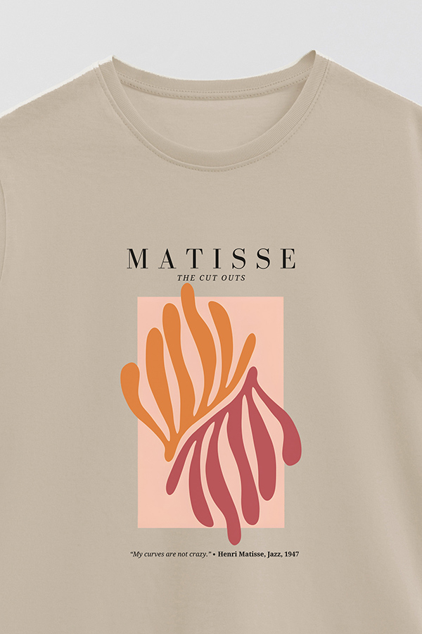 REMERA BASICA ESTAMPADA ART COLLECTION MATISSE CUT OUTS 4