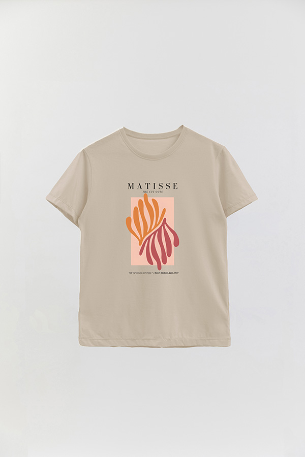 REMERA BASICA ESTAMPADA ART COLLECTION MATISSE CUT OUTS 4