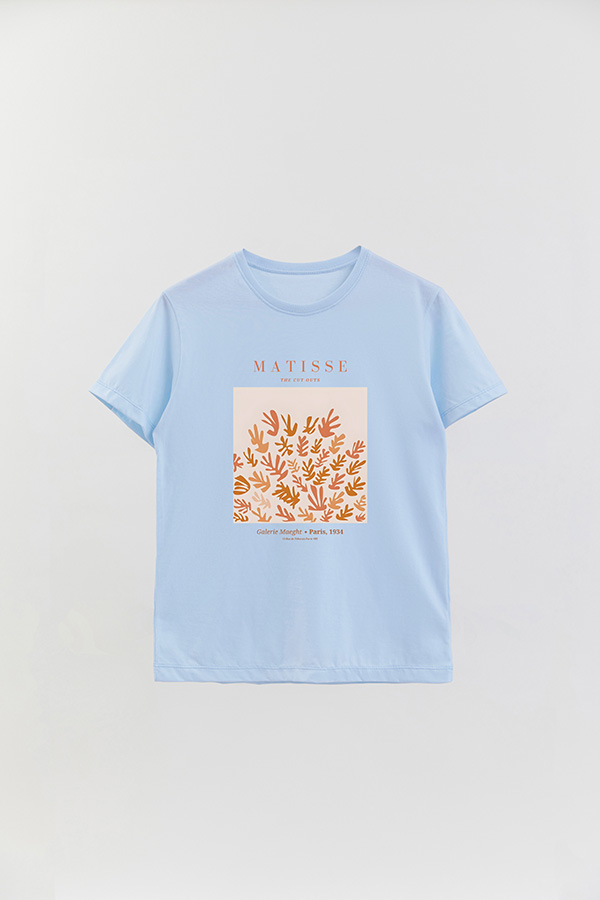 REMERA BASICA ESTAMPADA ART COLLECTION MATISSE CUT OUTS 3