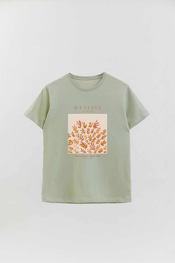 REMERA BASICA ESTAMPADA ART COLLECTION MATISSE CUT OUTS 3