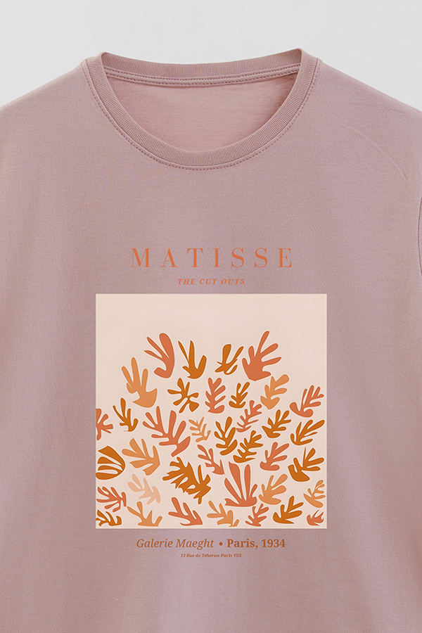 REMERA BASICA ESTAMPADA ART COLLECTION MATISSE CUT OUTS 3