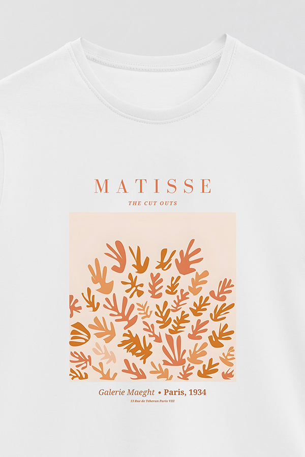 REMERA BASICA ESTAMPADA ART COLLECTION MATISSE CUT OUTS 3
