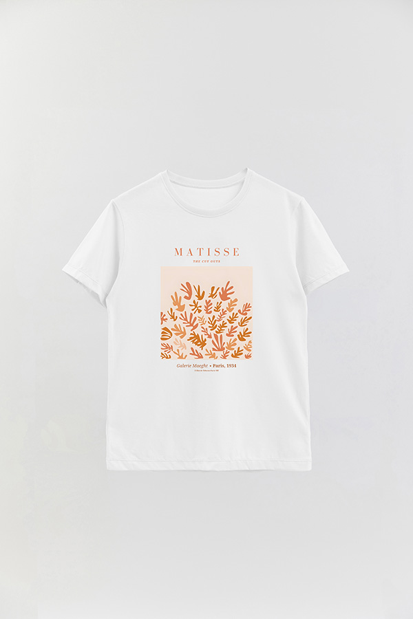 REMERA BASICA ESTAMPADA ART COLLECTION MATISSE CUT OUTS 3
