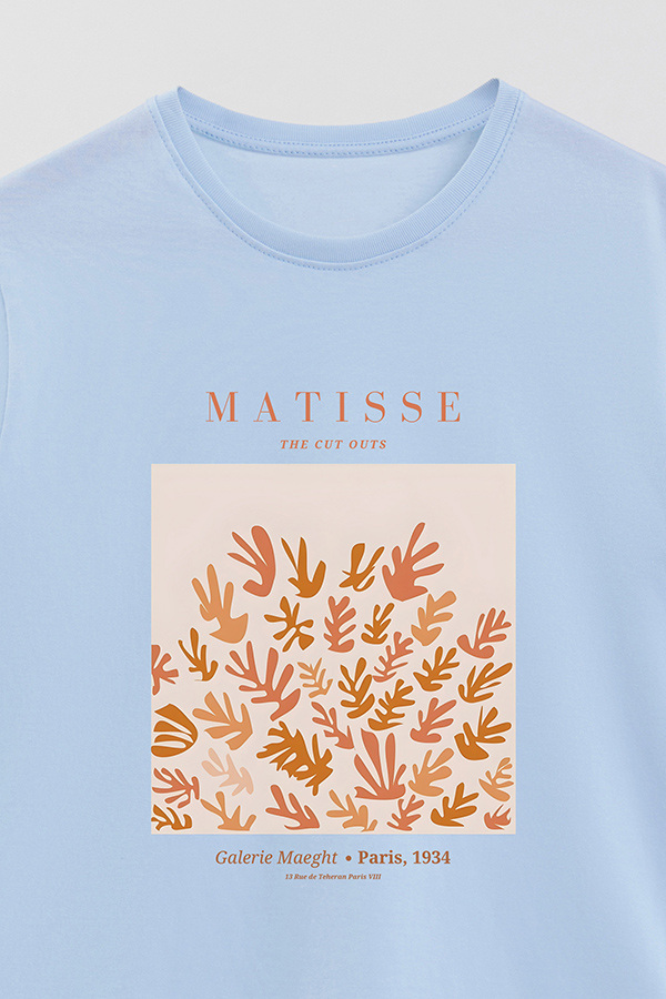 REMERA BASICA ESTAMPADA ART COLLECTION MATISSE CUT OUTS 3