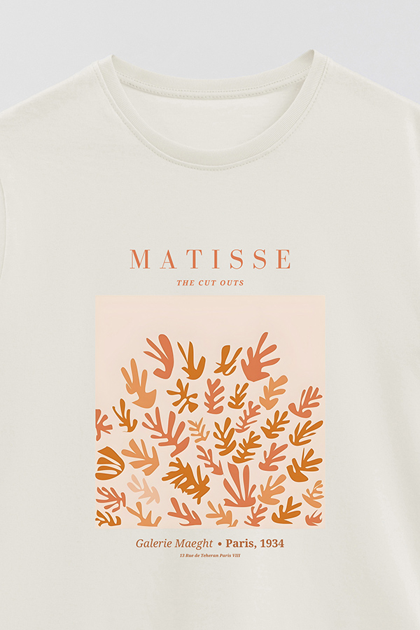 REMERA BASICA ESTAMPADA ART COLLECTION MATISSE CUT OUTS 3