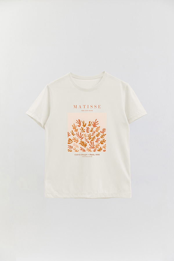 REMERA BASICA ESTAMPADA ART COLLECTION MATISSE CUT OUTS 3