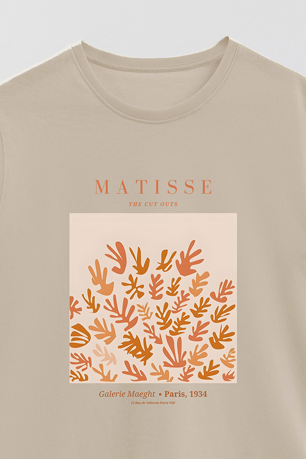 REMERA BASICA ESTAMPADA ART COLLECTION MATISSE CUT OUTS 3