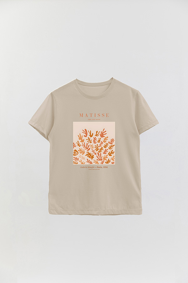 REMERA BASICA ESTAMPADA ART COLLECTION MATISSE CUT OUTS 3
