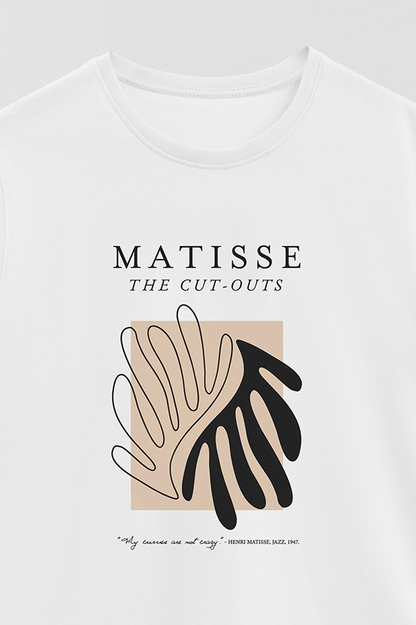 REMERA BASICA ESTAMPADA ART COLLECTION MATISSE CUT OUTS 2