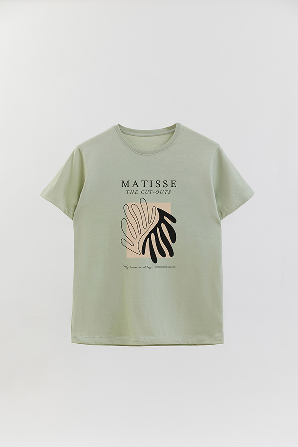 REMERA BASICA ESTAMPADA ART COLLECTION MATISSE CUT OUTS 2