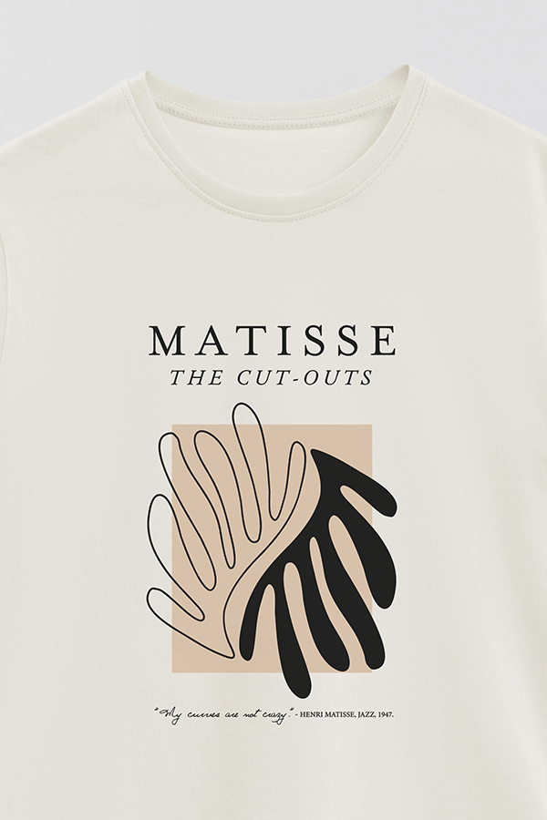 REMERA BASICA ESTAMPADA ART COLLECTION MATISSE CUT OUTS 2