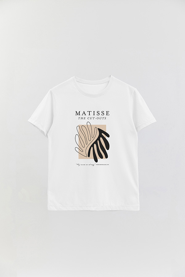 REMERA BASICA ESTAMPADA ART COLLECTION MATISSE CUT OUTS 2