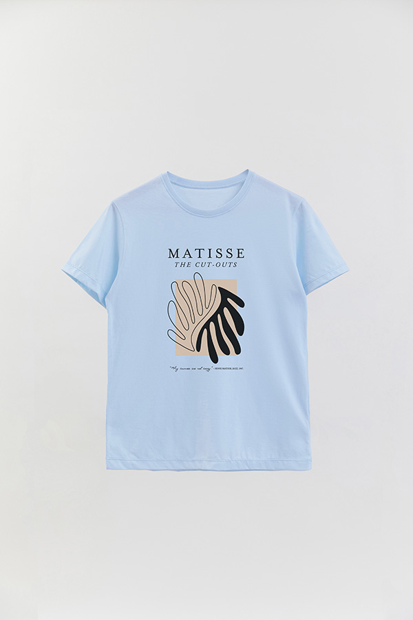 REMERA BASICA ESTAMPADA ART COLLECTION MATISSE CUT OUTS 2