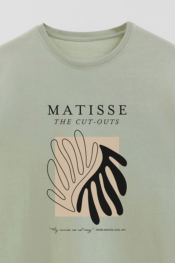 REMERA BASICA ESTAMPADA ART COLLECTION MATISSE CUT OUTS 2
