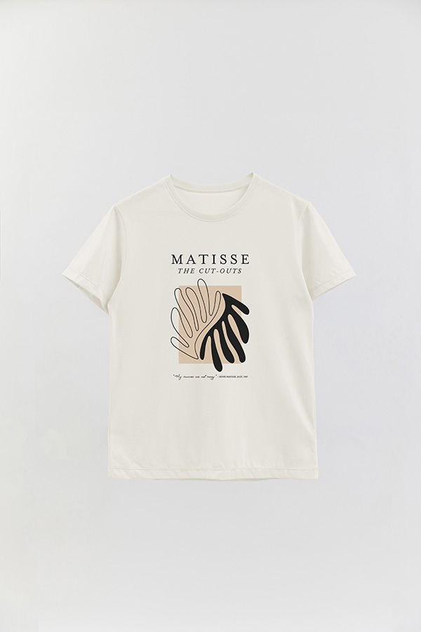 REMERA BASICA ESTAMPADA ART COLLECTION MATISSE CUT OUTS 2