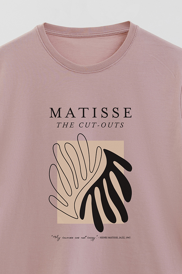 REMERA BASICA ESTAMPADA ART COLLECTION MATISSE CUT OUTS 2
