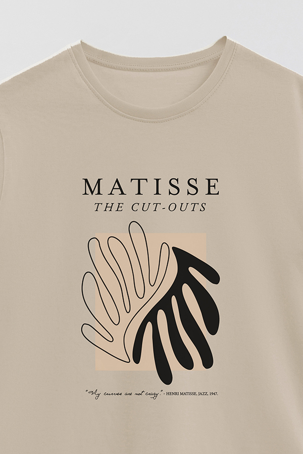 REMERA BASICA ESTAMPADA ART COLLECTION MATISSE CUT OUTS 2