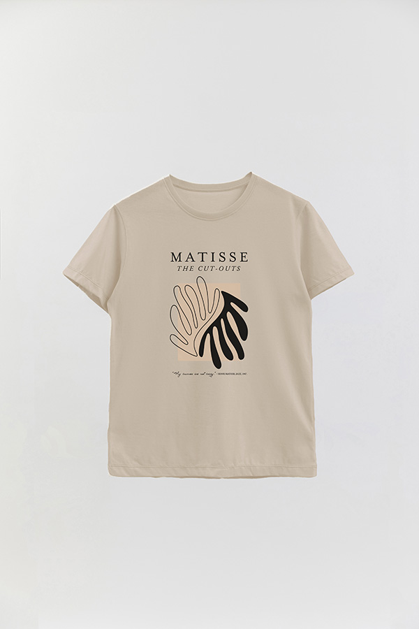 REMERA BASICA ESTAMPADA ART COLLECTION MATISSE CUT OUTS 2