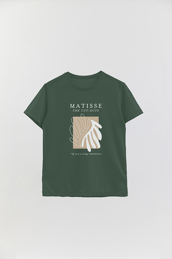 REMERA BASICA ESTAMPADA ART COLLECTION MATISSE CUT OUTS 2