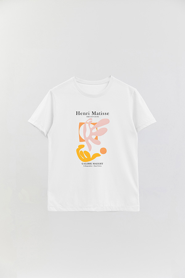 REMERA BASICA ESTAMPADA ART COLLECTION MATISSE CUT OUTS
