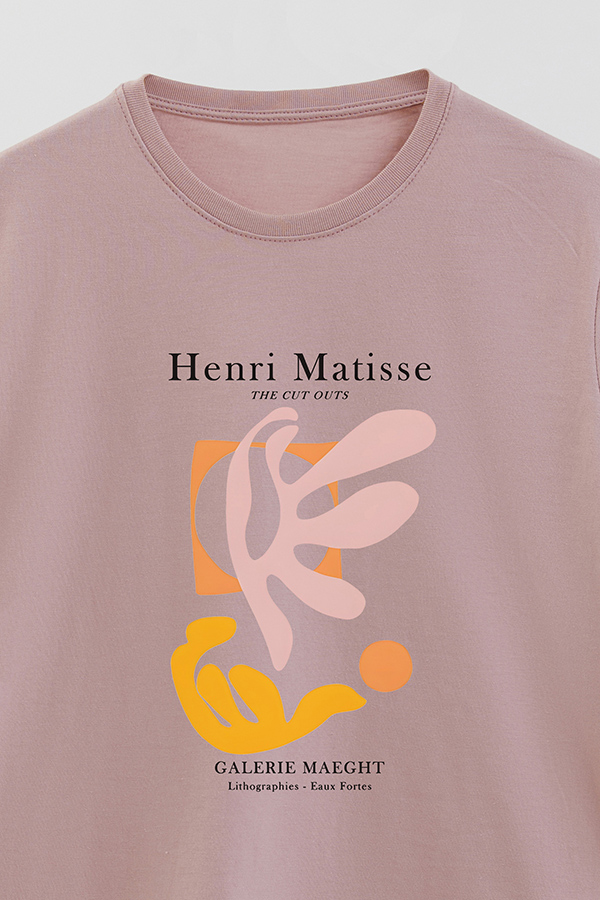 REMERA BASICA ESTAMPADA ART COLLECTION MATISSE CUT OUTS